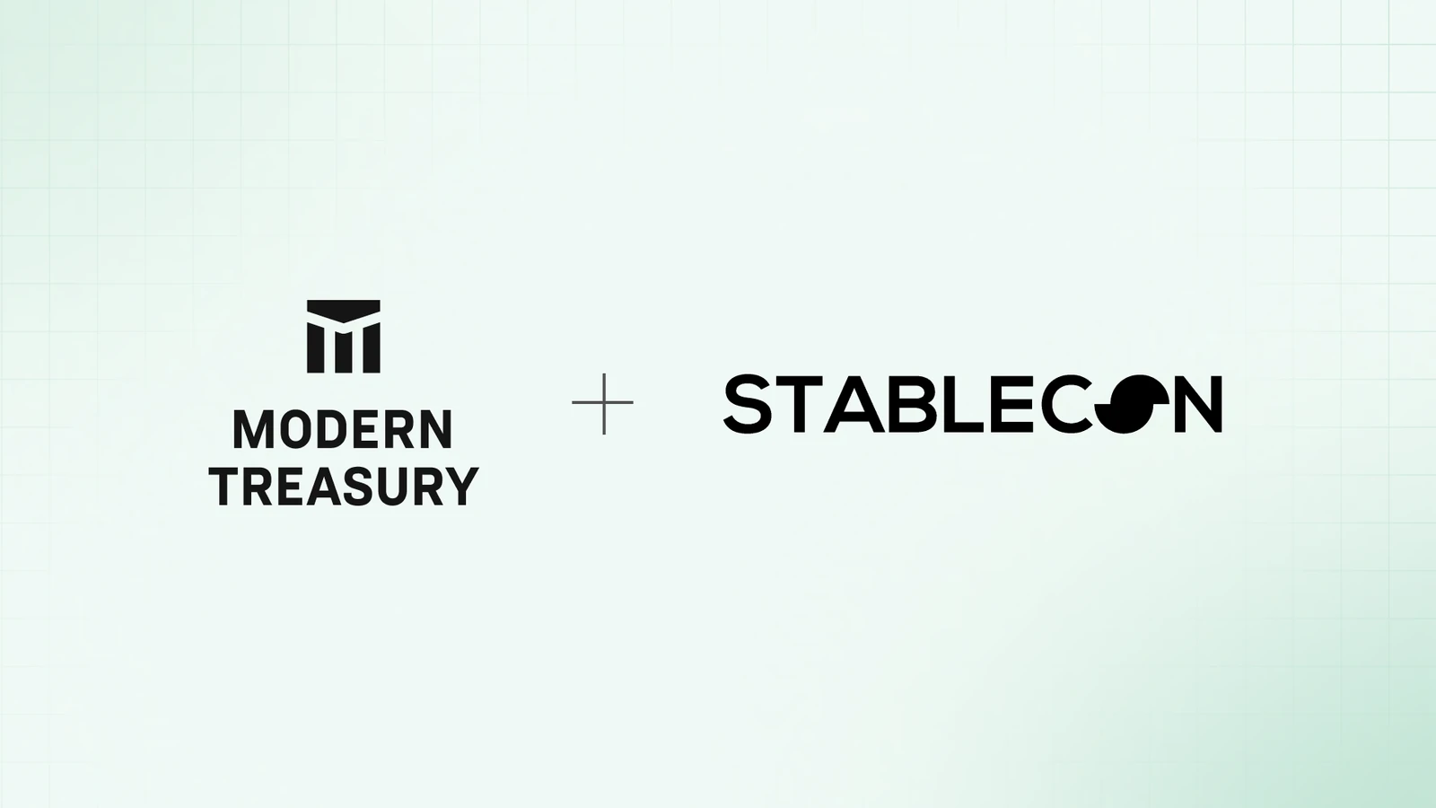 Modern Treasury and Stablecon logos, side by side