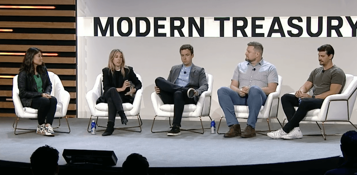 Transfer panelists Jess Levin, Derek Shockey, Aleksander Koenig, and Michael Sindicich, with moderator Chris Frakes.