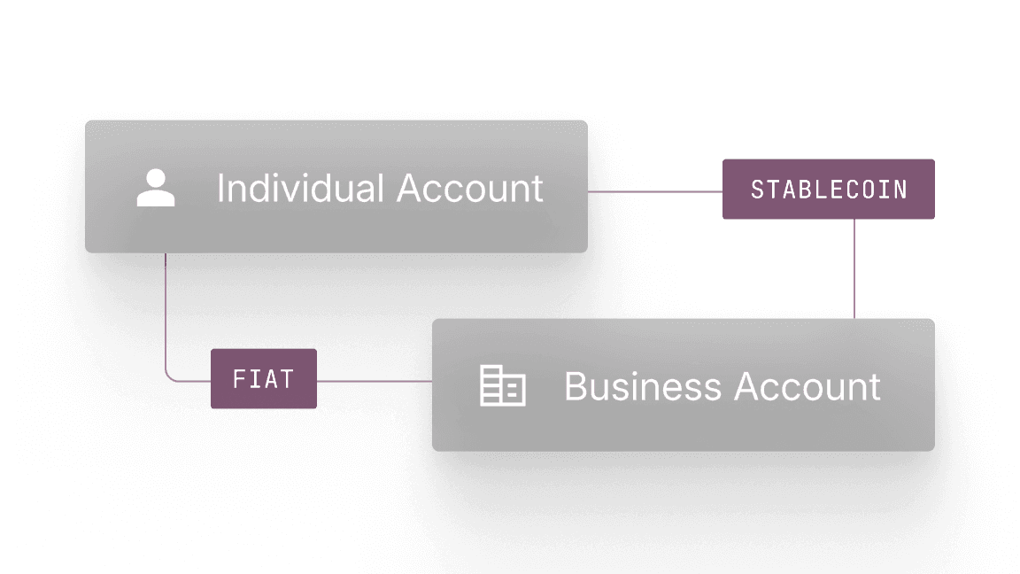 Programmable Accounts - Individual and Business Account with FIAT and Stablecoin