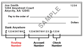 Graphic of check information