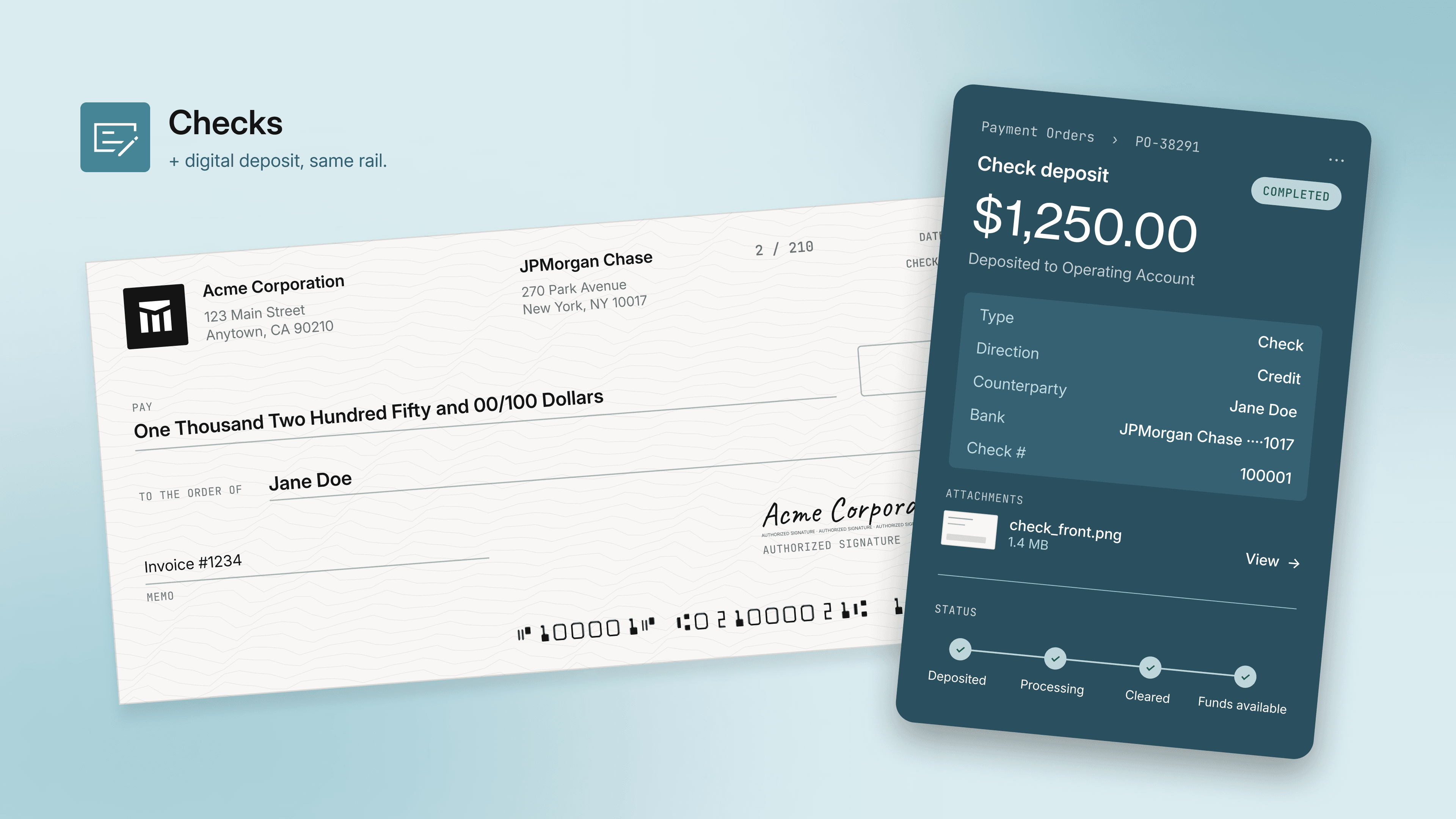 Image for Modern Treasury Adds Physical and Digital Check Payments to Its Unified Payments API