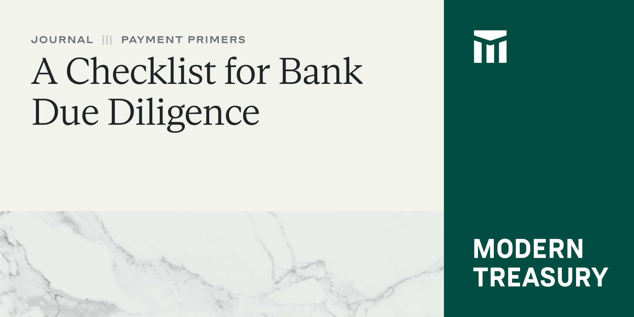 A Checklist for Bank Due Diligence Thumbnail
