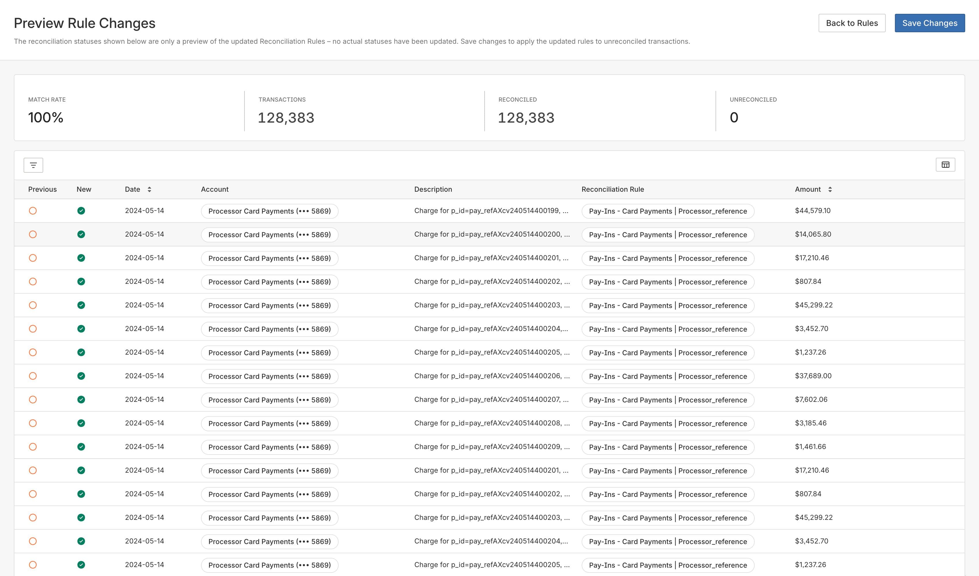 Rule Previews example from product